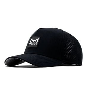 Melin Odyssey Stacked in Black Classic Hat